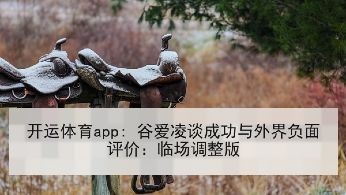 开运体育app: 谷爱凌谈成功与外界负面评价：临场调整版